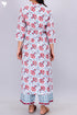 Cambric Cotton Kurta, Dupatta And Pant Set In Floral Block Print