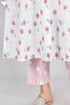 Slub Cotton Kurta And Pant Set In Floral Print