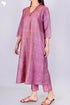 Tussar Silk Kurta, Pant and Dupatta Set In Block Print