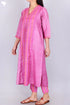 Tussar Silk Kurta, Pant and Dupatta Set In Block Print