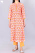Bizzy Lizzy Kurta Pant Set With Chiffon Dupatta In Block Print