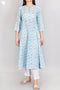 Cotton Kurta, Dupatta And Pant Set In Block Print