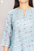Cotton Kurta, Dupatta And Pant Set In Block Print