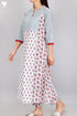 Cotton Kurta Pant Set With Kota Dupatta In Floral Block Print