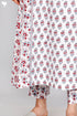 Cotton Kurta Pant Set With Kota Dupatta In Floral Block Print