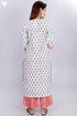 Cotton Kurta Pant Set With Kota Dupatta In Graphic Block Print