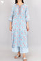 Mulmul Cotton Kurta And Pant Set In Block Print