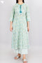 Mulmul Cotton Kurta And Pant Set In Block Print