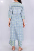 Mulmul CottonKurtaAnd Pant Set In Block Print
