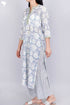 Mulmul Cotton Kurta And Pant Set In Block Print