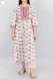 Cambric Cotton Kurta And Pant Set In Floral Block Print