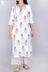 Cambric Cotton Kurta And Pant In Floral Block Print