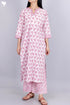 Cambric Cotton Kurta And Pant In Statement Block Print