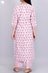 Cambric Cotton Kurta And Pant In Statement Block Print