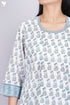 Cambric Cotton Kurta And Pant In Floral Block Print