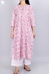 Cambric Cotton Kurta And Pant In Floral Block Print