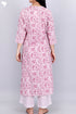 Cambric Cotton Kurta And Pant In Floral Block Print