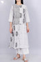 Cambric Cotton Kurta And Pant In Statement Block Print