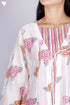 Chanderi Silk Kurta With Overlay Jacket and Pant In Floral Block Print