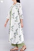 Cambric Cotton Kurta With Overlay Jacket and Pant In Floral Block Print