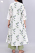 Cambric Cotton Kurta With Overlay Jacket and Pant In Floral Block Print