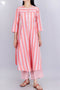 Cambric Cotton Kurta And Pant Set In Striped Print