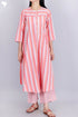 Cambric Cotton Kurta And Pant Set In Striped Print