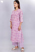 Cotton Kurta And Pant Set In Block Print