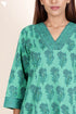 Cambric Cotton Kurta And Pant Set In Floral Block Print