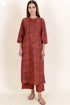 Cambric Cotton Kurta And Pant Set In Floral Block Print