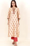 Tussar Cotton Kurta Pant And Dupatta Set In Floral Block Print
