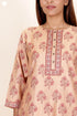 Tussar Cotton Kurta Pant And Dupatta Set In Floral Block Print