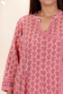Cotton Kurta And Pant Set In Floral Block Print