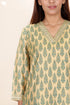 Tussar Cotton Kurta Pant And Dupatta Set In Floral Block Print