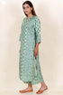 Tussar Cotton Kurta Pant And Dupatta Set In Floral Block Print