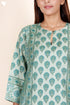 Tussar Cotton Kurta Pant And Dupatta Set In Floral Block Print