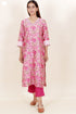 Chanderi Silk Kurta Pant And Dupatta Set In Floral Block Print