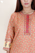 Cotton Tussar Kurta Pant And Chanderi Silk Dupatta Set In Block Print