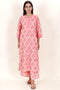 Bizzy Lizzy Kurta And Pant Set With Kota Dupatta In Block Print