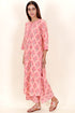 Bizzy Lizzy Kurta And Pant Set With Kota Dupatta In Block Print