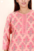 Bizzy Lizzy Kurta And Pant Set With Kota Dupatta In Block Print