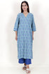 Bizzy Lizzy Kurta And Pant Set With Kota Doria Dupatta In Block Print