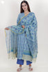 Bizzy Lizzy Kurta And Pant Set With Kota Doria Dupatta In Block Print