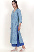 Bizzy Lizzy Kurta And Pant Set With Kota Doria Dupatta In Block Print