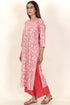 Bizzy Lizzy Kurta And Pant Set With Kota Doria Dupatta In Block Print