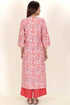 Bizzy Lizzy Kurta And Pant Set With Kota Doria Dupatta In Block Print