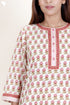 Cotton Kurta And Pant Set With Kota Dupatta In Block Print