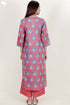 Terry Voile Kurta With Kota Dupatta And Pant In Block Print