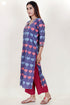 Terry Voile Kurta With Kota Dupatta And Pant In Block Print