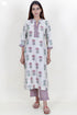 Chanderi Silk Kurta And Dupatta With Pant In Block Print